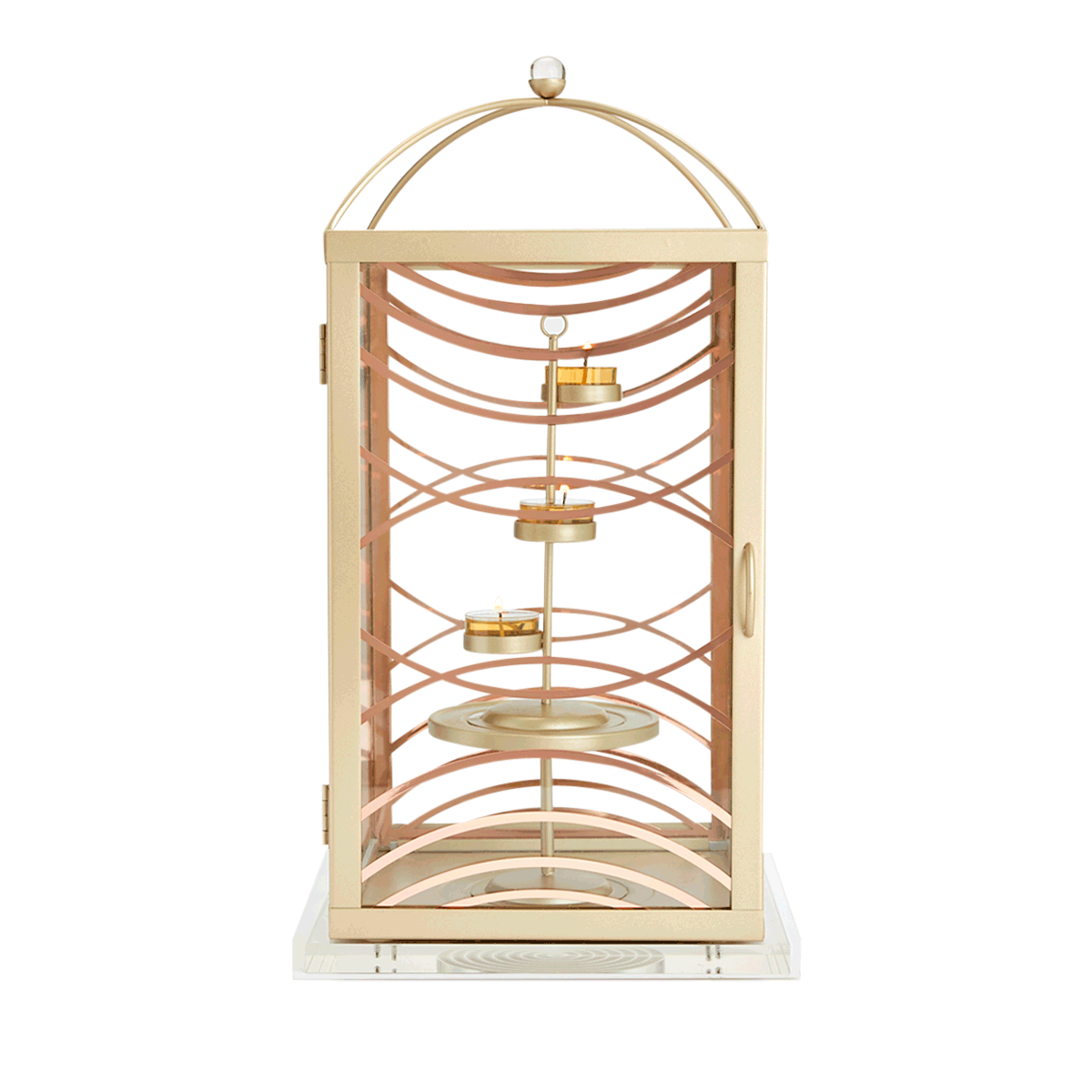 Curved Lines Lantern - Large - PartyLite US