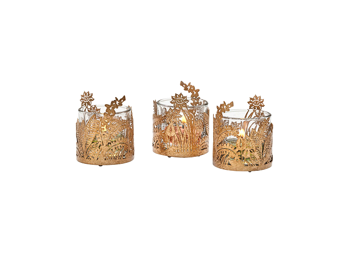 Golden Frond Votive Trio - PartyLite US