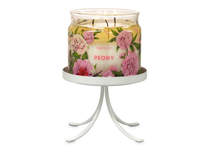 Jar Pedestal Candle Holder - White - PartyLite US