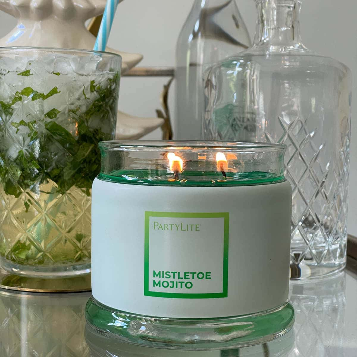 Mistletoe Mojito 3-Wick Jar Candle - PartyLite US