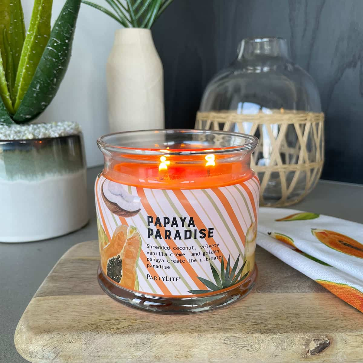 Papaya Paradise 3-Wick Jar Candle - PartyLite US