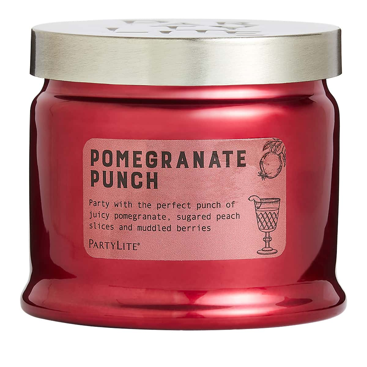 Pomegranate Punch 3-Wick Jar Candle - PartyLite US