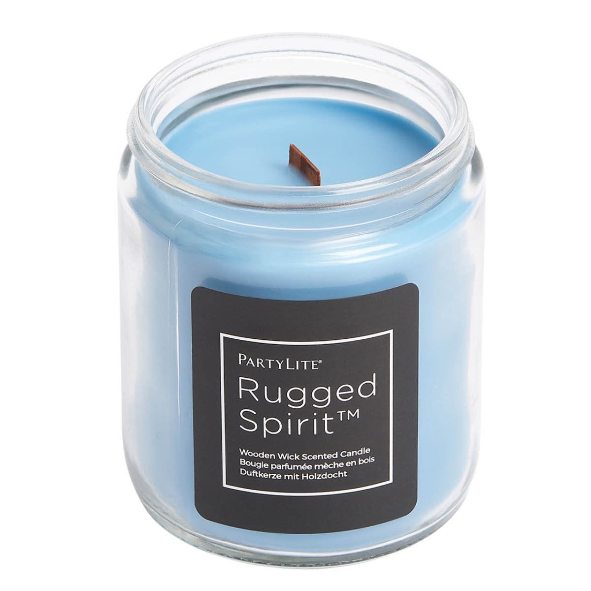 Rugged Spirit™ Wooden Wick Jar Candle – Sea Salt & Sage - PartyLite US