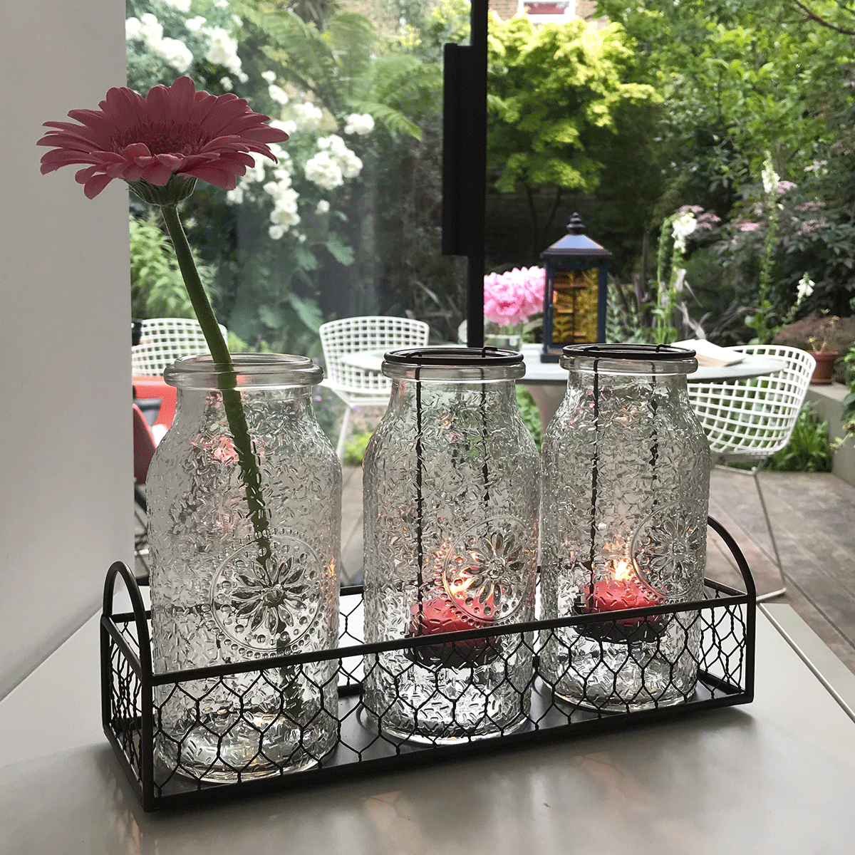 Vintage Milk Bottle Tealight Holder Set - PartyLite US