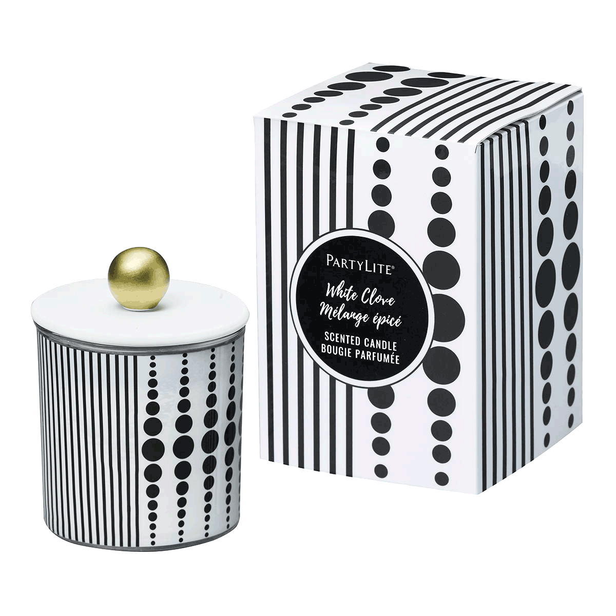 White Clove Monochrome Jar Candle - PartyLite US