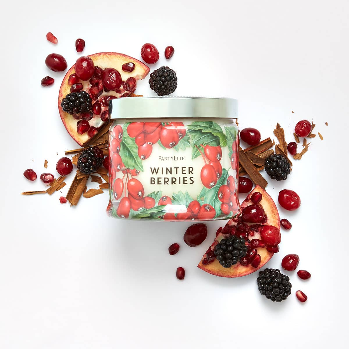 Winter Berries 3-Wick Jar Candle - PartyLite US